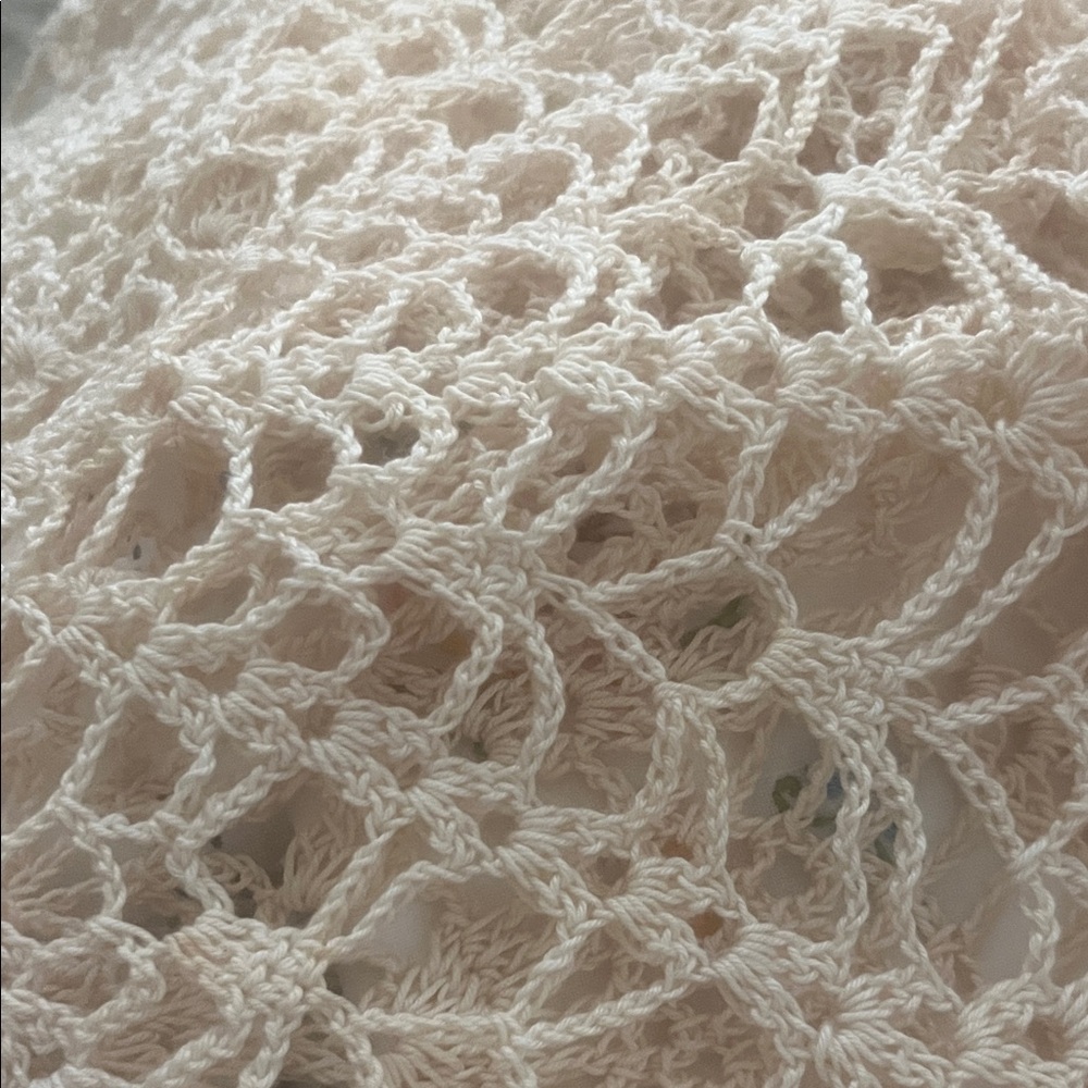 Cream Crochet Lace Fabric
